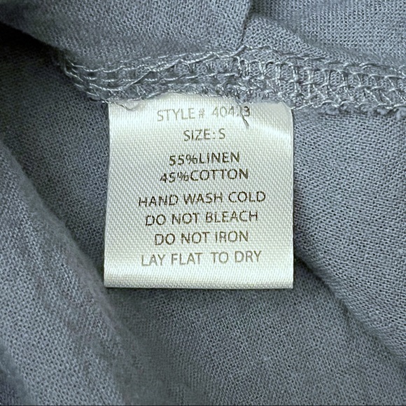 Grade & Gather Boutique Sleeveless Asymmetrical Linen Blend Bow Wrap Top - Picture 10 of 10